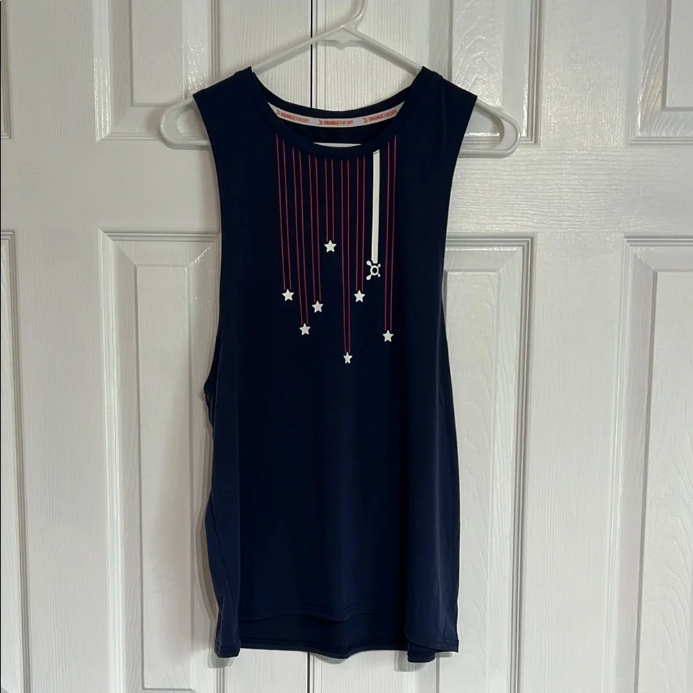 Orange Theory “ Splats & Stripes” Muscle Tank - Picture 2 of 6